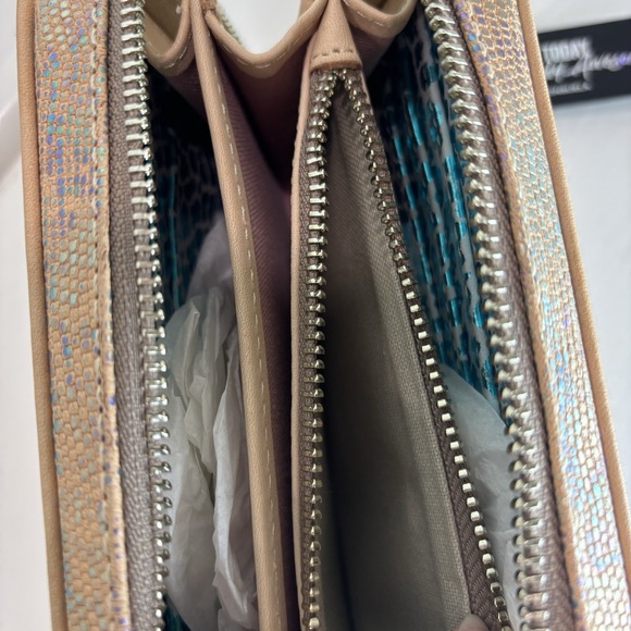 Consuela Wristlet Wallet Gloria Wrist Wallet Purse Rainbow Scales Faux Leather - Picture 13 of 15